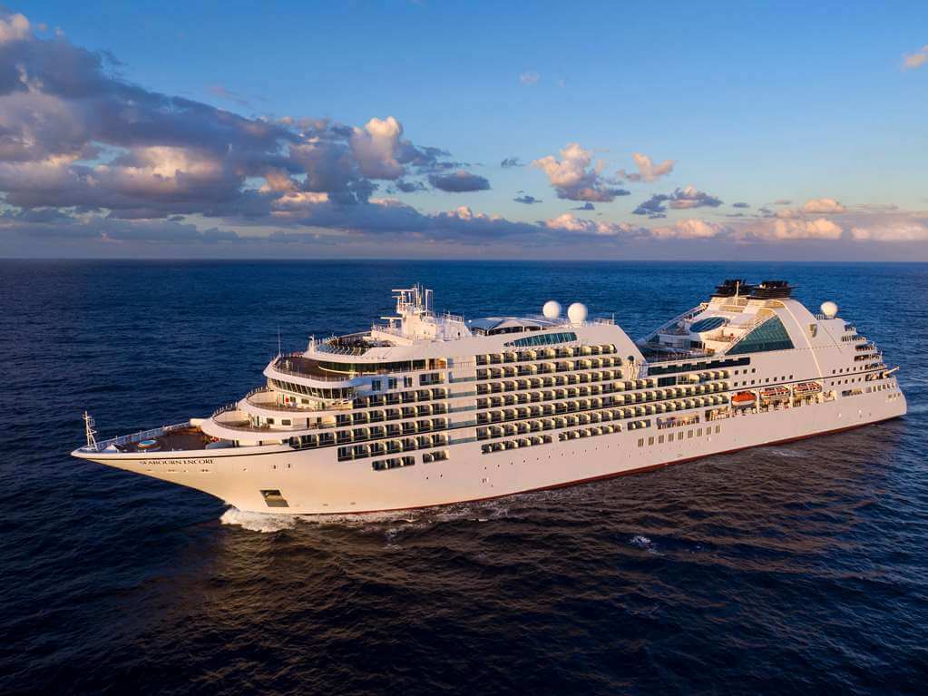Seabourn Encore Aerial MVF - luxury cruise ships